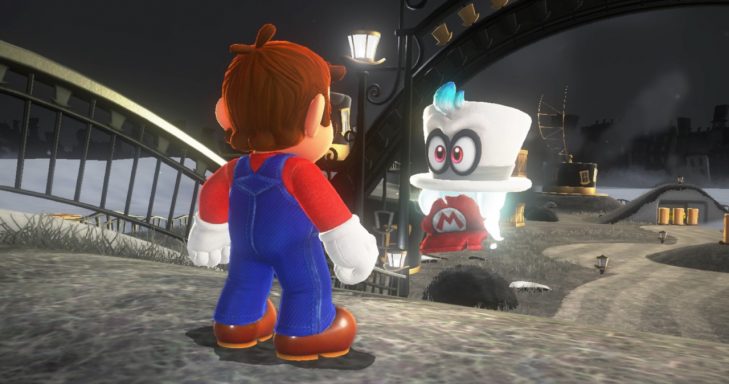 Mario and Cappy meet for the first time.