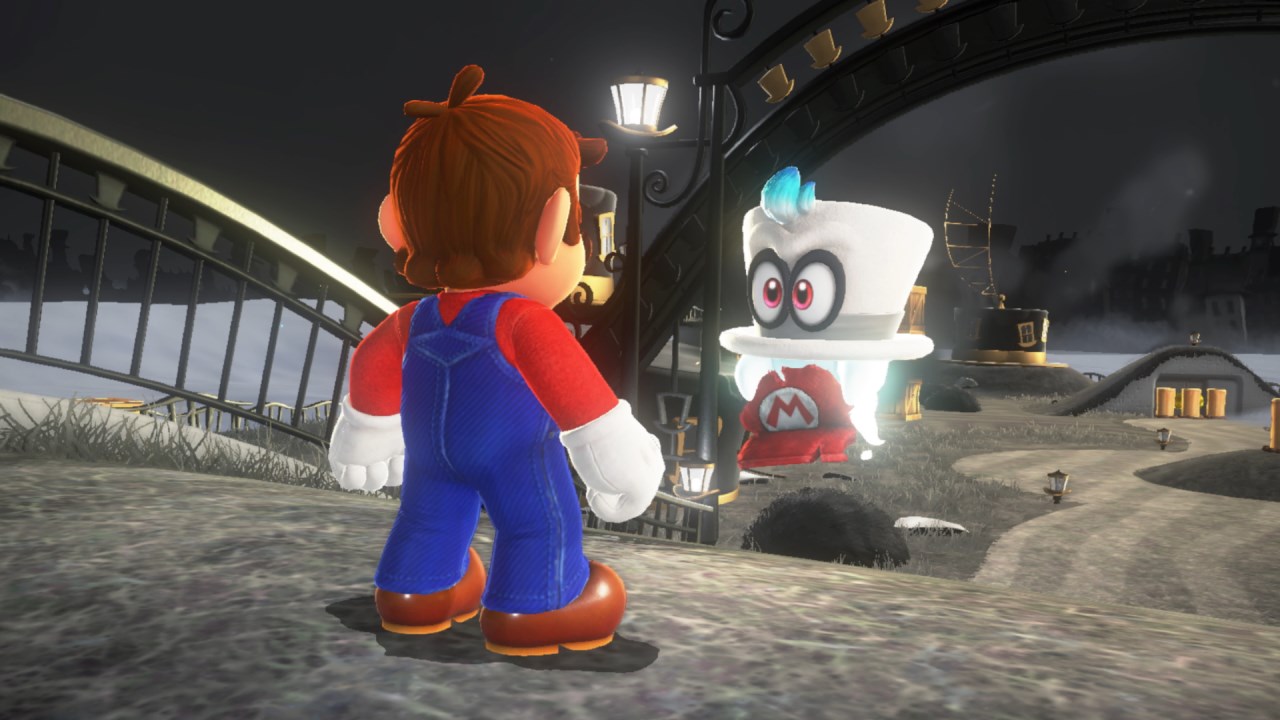 Mario and Cappy meet for the first time.